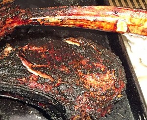 Chef Cooks at Home.Tomahawk Steaks.Closeup